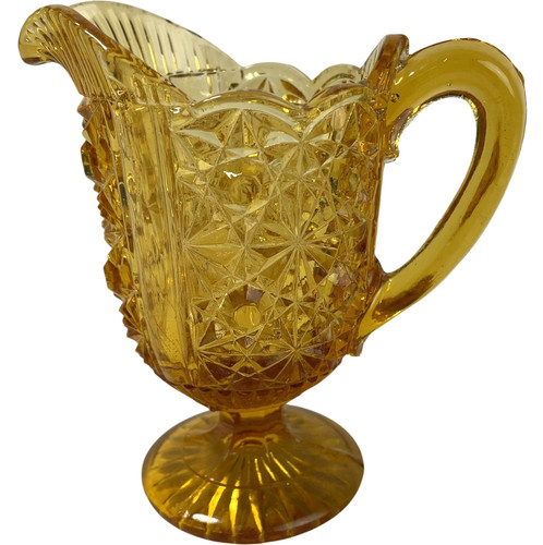 Amber glass jug textured - glass,