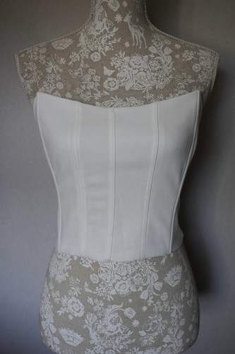 Woman white corset - white, top
