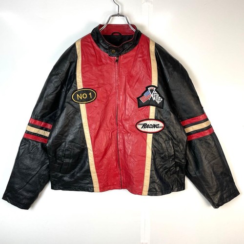 Vintage leather racing jacket - vintage,