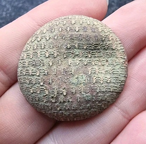 Post medieval button decorated - button,