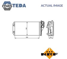 54305 HEATER RADIATOR EXCHANGER LHD ONLY NRF FOR PEUGEOT 1007 1.4L,1.6L