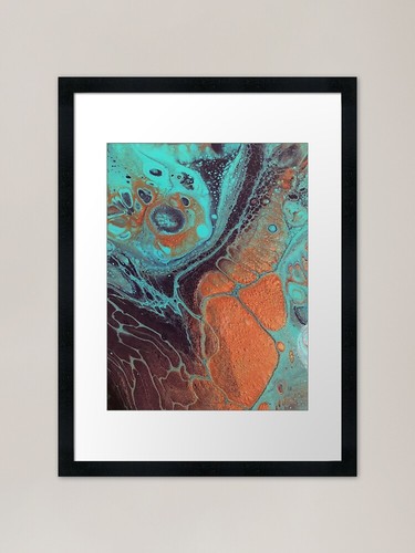 Fluid painting 10b - painting, framed