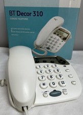BT DECOR 310 CORDED LANDLINE TELEPHONE ☎️ BOXED HANDSFREE CALLER DISPLAY WHITE  