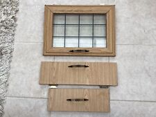 Caravan/Motorhome Oak Effect  Door Fronts X 3  Includes 1 Glass Fronted