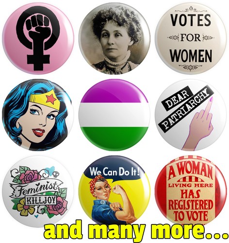 Feminism various designs - -,