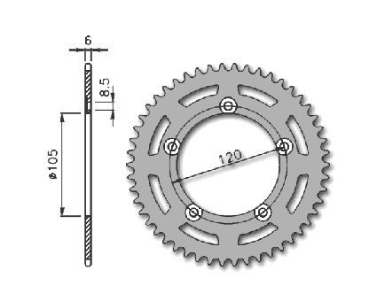 Igm gold rear sprocket - gold,