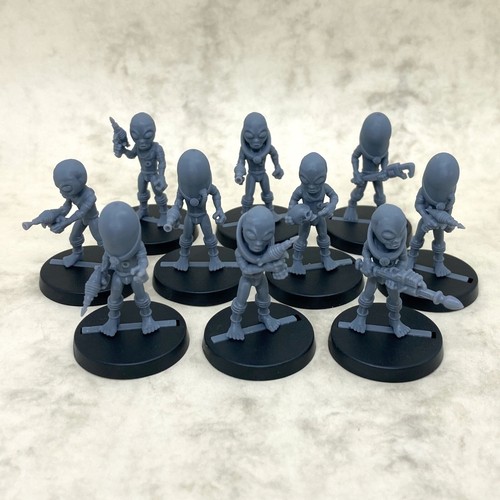 Grey aliens 28mm - grey, |