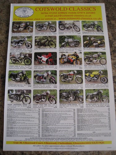 Cotswold classics motorcycle - classics,