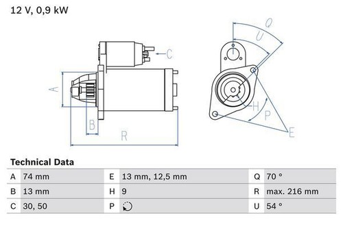Bosch starter motor for mini - starter,