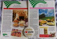 POTATO MARKETING BOARD  Large 3"  Pin Badge Plus 2 Promotional leaflets