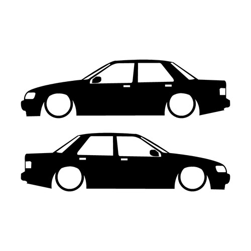 Set car decal - of, stickers