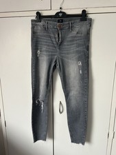 River Island Grey Distressed Molly Jeans Size 16