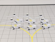 AIRCRAFT DE-ICING TRUCKS (x6) Airport GSE Vehicles 1:400 Scale Diorama Scenery