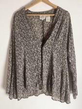 Masai Taupe Leaf Print Blouse