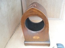 VINTAGE CLOCK CASE WITH INLAY DECORATION MANTEL CLOCK  CASE ONLY NO WORKINGS