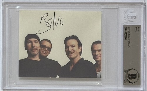 Signed bono band picture - signed,