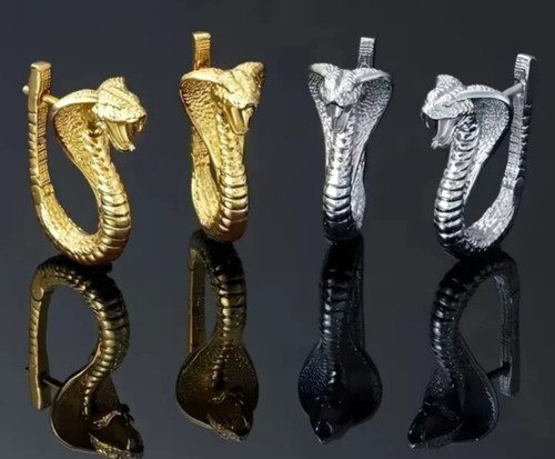 Cobra snake earings silver - cobra,