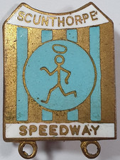 Scunthorpe Saints Speedway Enamel Pin Badge. Motorcycle Racing 1977.
