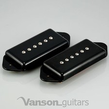 NEW Vanson AlNiCo V P90 Dog Ear Single Coil Pickups, Neck & Bridge, Black DE90