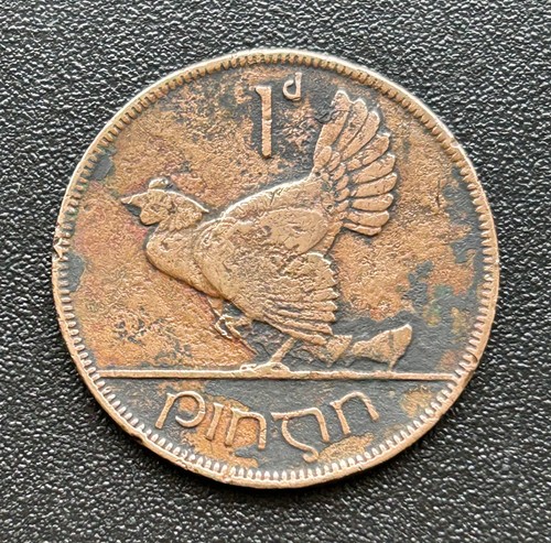 1928 eire coin 435 - 1d, coin-