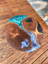 Custom Live Edge Epoxy Round