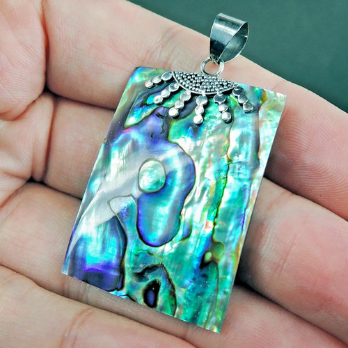 Rectangle paua abalone - rectangle,