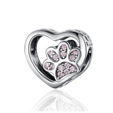 Paw Prints Cat Dog Charm 925