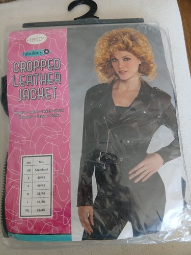 Women cropped leather jacket - cropped,