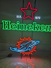 Heineken Miami Dolphin Neon