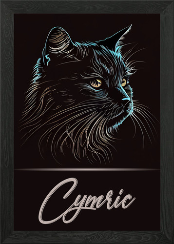 Cymric portrait framed wall - cymric,