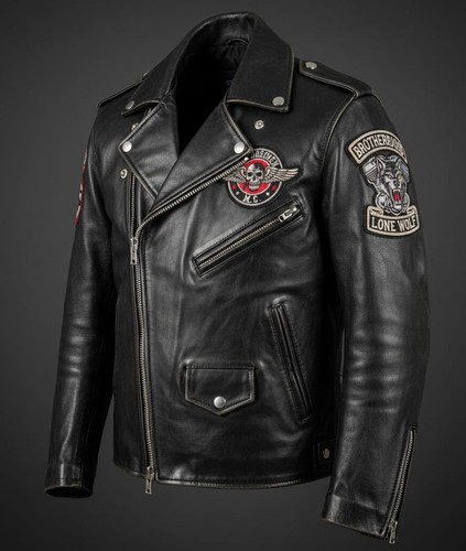 Men black leather - black,