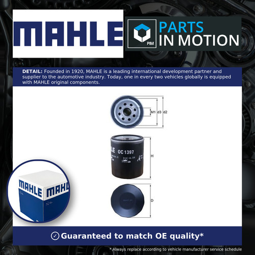 Oil filter oc1397 mahle - oil,