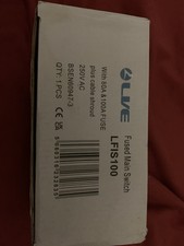 FUSED MAIN SWITCH FUSE ISOLATOR LFIS100 80AMP & 100AMP C/W CABLE SHROUD & FUSES