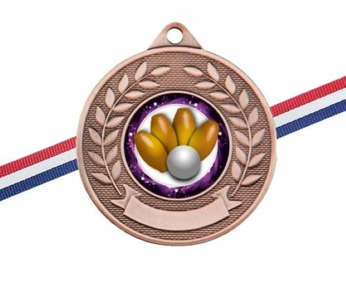 Skittles medal with red white - skittles,