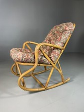 Vintage Cane Rocking Chair Floral 1970s Retro EB6413 VBER