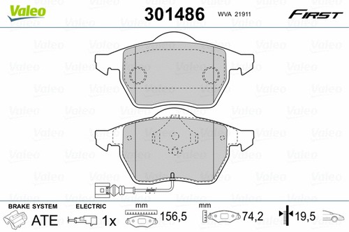 Front brake pad set disc - pad,