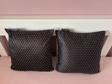 SET OF 2 ‘Kylie Minogue at home’ Limited Edition Black Crystal Overlay Cushions