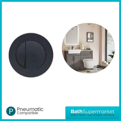 Black twin hose toilet push - black,