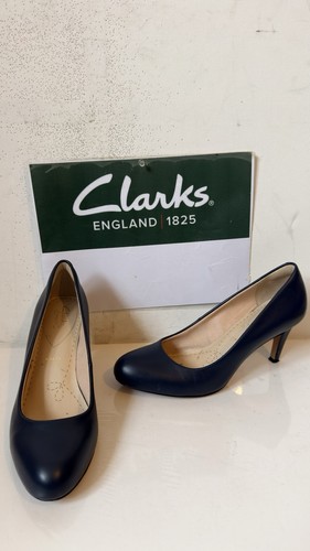 Clarks heels navy leather - clarks,