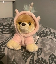 Gund Plush Boo Toy Pomeranian In Unicorn Outfit Soft Toy