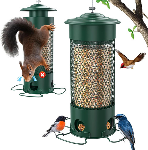 Metal squirrel proof bird - squirrel,
