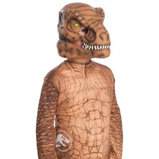 Rubies Official Jurassic World T-Rex Movable Jaw Mask Childs Fancy Dress New