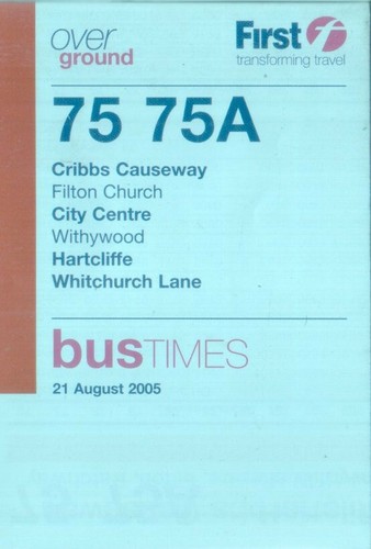First bristol pocket timetable - bristol,