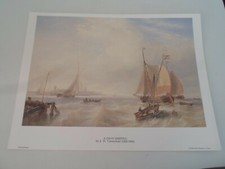 A DAYS SHIPPING by J W Carmichael (1800-1868) Fishing Boats Repro Print  §DJ359