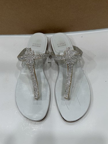 Stuart weitzman white leather - stuart,