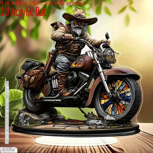 Flat printed motorcycle - flat,