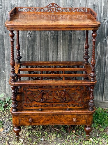 Victorian burr walnut antique - walnut,