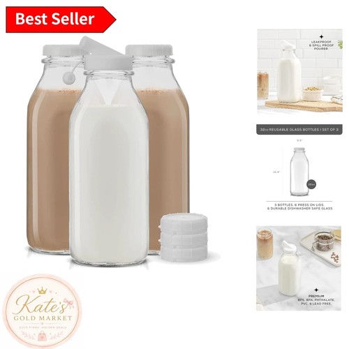 Glass milk bottles - glass,