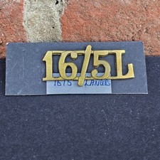 Original British Army 16th/5th Lancers 16/5L Brass Shoulder Title Badge