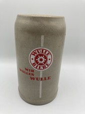 Vintage Wulle Biere 1L German Stoneware Beer Stein Mug Tankard